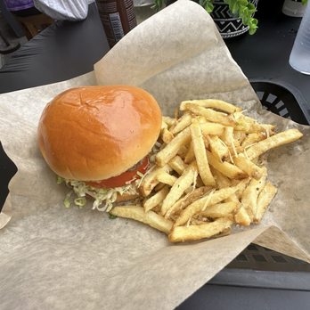 The Promiscuous Fork - Yuck Mouth burger and fries. - Barbeque Near Me - La Jolla, California The Promiscuous Fork - Yuck Mouth burger and fries. - Barbeque Near Me - La Jolla, California