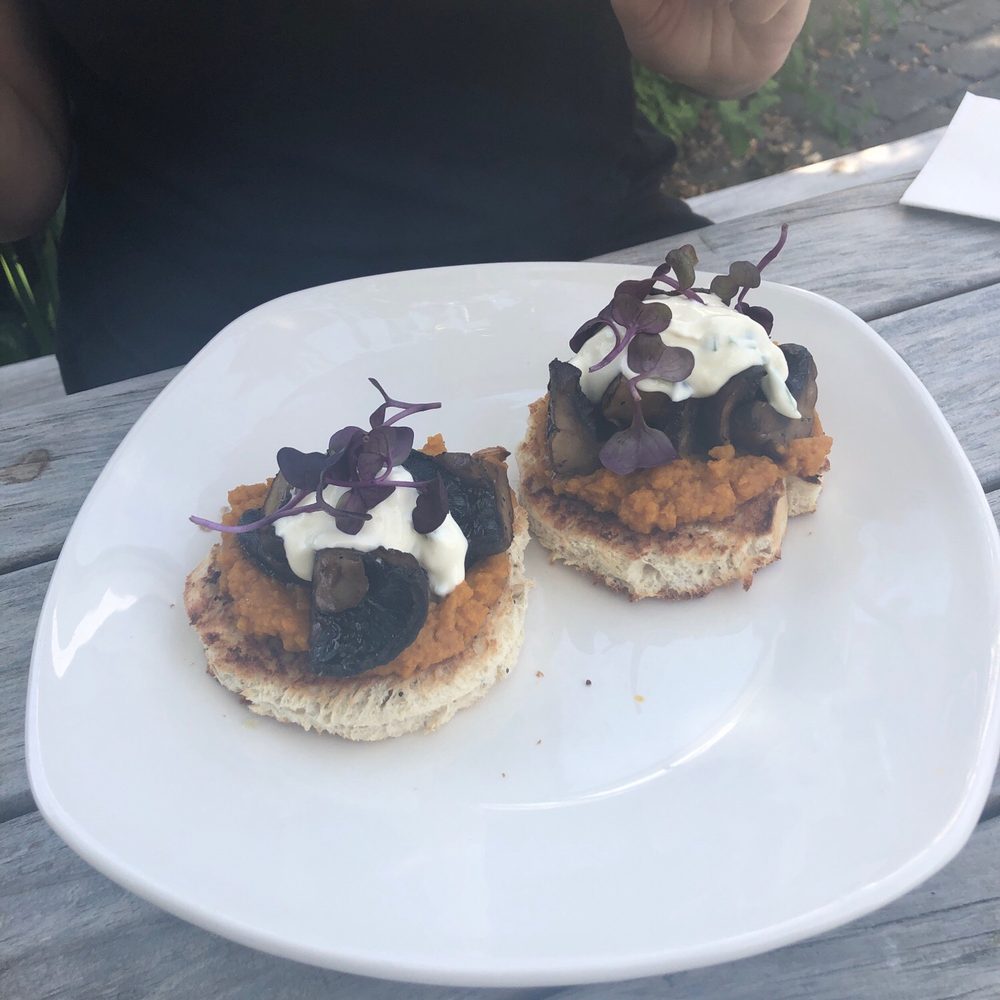 1908 Cafe - Portobello mushrooms with pumpkin. - Seafood Near Me - Dunedin City, OTA 1908 Cafe - Portobello mushrooms with pumpkin. - Seafood Near Me - Dunedin City, OTA