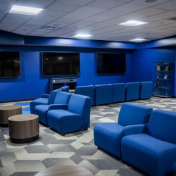 Esports Lounge with 2 Xbox Series X's, 2 PlayStation 5's, 2 Nintendo Switch 2's, and 12 PCs.