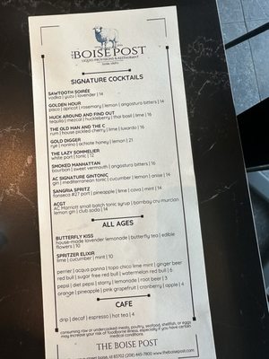 Menu photo 2 The Boise Post Boise, ID Menu photo 2 The Boise Post Boise, ID