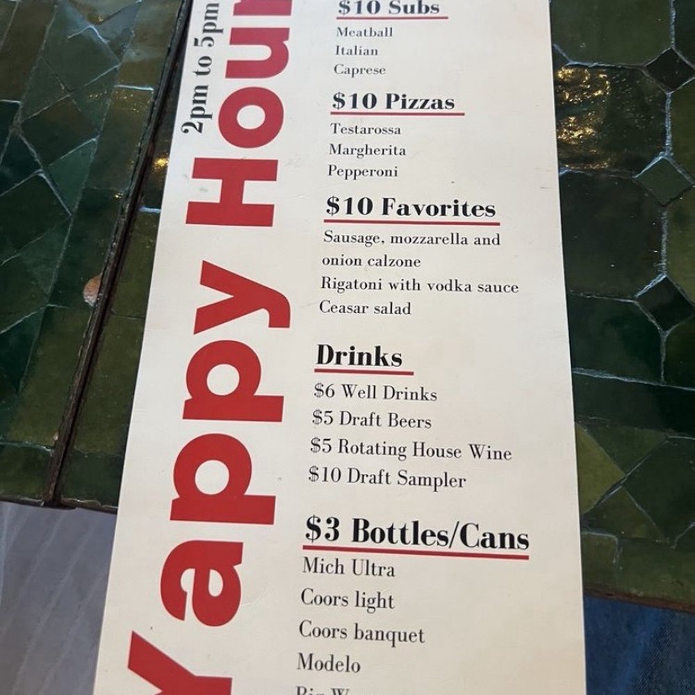Pizza To The Rescue - Happy Hour Menu - Pizza Near Me - Phoenix, Arizona
