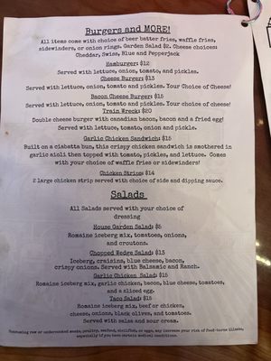 Menu photo 1 The Tracks bar & Grill Vader, WA Menu photo 1 The Tracks bar & Grill Vader, WA