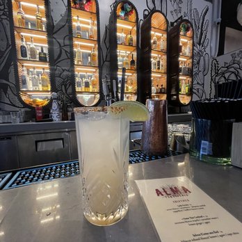Alma Tequileria - a margarita in a tall glass - Bars Near Me - San Jose, California