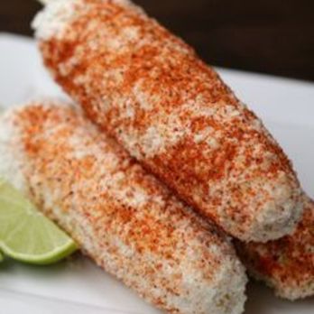 Green Chilitos - corn on a stick with lime wedges - Tex-Mex Near Me - New Brunswick, New Jersey Green Chilitos - corn on a stick with lime wedges - Tex-Mex Near Me - New Brunswick, New Jersey