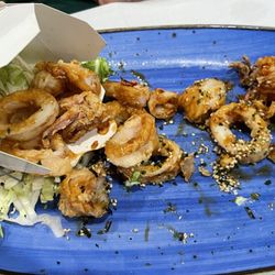 The Peach Pit Café - Calamari- All they gave us for 16.50