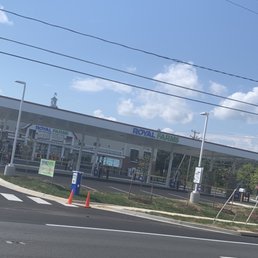 a view of a gas station a view of a gas station