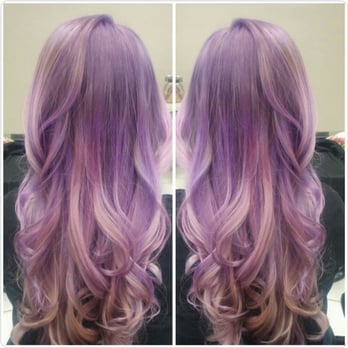 Studio 21 - Took time and patience...  But here it is!! Light pink with purple - Hair Salons Near Me - Los Angeles, California