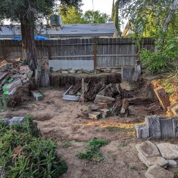 before loads of concrete, rebar, railroad ties and fountain parts. before loads of concrete, rebar, railroad ties and fountain parts.