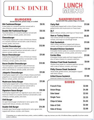 Menu photo 1 Del’s Diner Fort Garland, CO Menu photo 1 Del’s Diner Fort Garland, CO