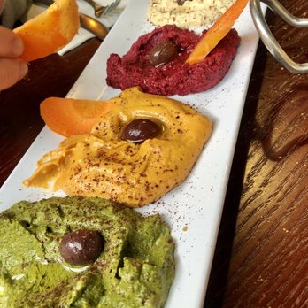 Cafe Turko - Rainbow Hummus Plate - Halal Near Me - Seattle, Washington