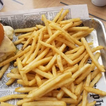 Ernie's On Gull - The Pickle Burger with Smokes Sea Salt fries. Fries nothing different from "standard" fries. Not worth the up charge. - Bars Near Me - Brainerd, Minnesota