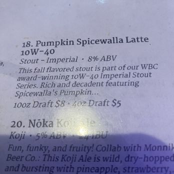 Hi-Wire Brewing - Amazing fall beverage - Breweries Near Me - Durham, North Carolina