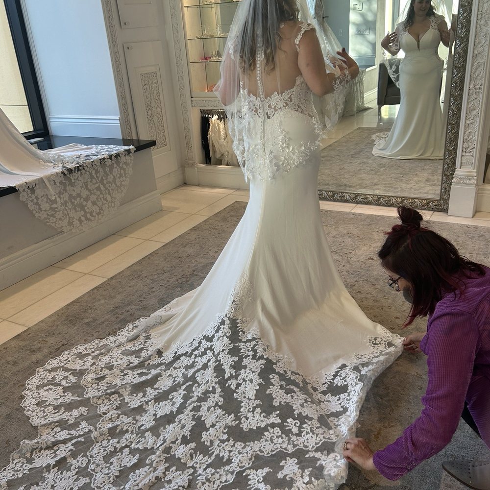 The back of the dress is so stunning!
