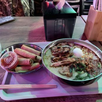 K Pop Ramen - Pork Egg Rolls Tonkotsu Soup Ramen - Ramen Near Me - Dallas, Texas K Pop Ramen - Pork Egg Rolls Tonkotsu Soup Ramen - Ramen Near Me - Dallas, Texas