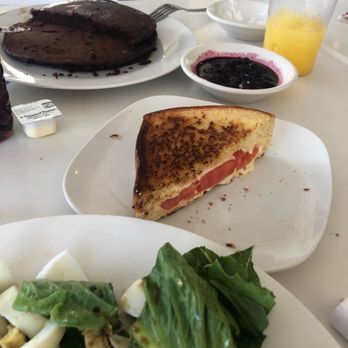 Connolly's Shore Grill - Chocolate pancakes Grilled cheese Warm berry jam Salad Orange juice - Cheesesteaks Near Me - St. Augustine, Florida Connolly's Shore Grill - Chocolate pancakes Grilled cheese Warm berry jam Salad Orange juice - Cheesesteaks Near Me - St. Augustine, Florida