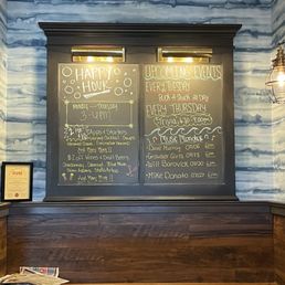 Chalkboard with specials Chalkboard with specials