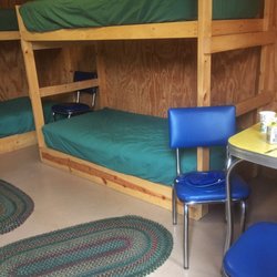 Hungry Jack Canoe Outfitters - Inside cabins. Only mattress, so use sleeping bags.