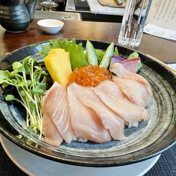 Iyasare - sake & ikura don*   salmon sashimi, marinated salmon roe, seaweed, ginger, sushi rice - Japanese Near Me - Berkeley, California