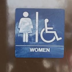 California Department of Motor Vehicles - This shows the restroom he was in. It doesn't say men.