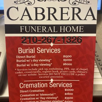 Cabrera Funeral Home - Pricing information - Mortuary Services Near Me - San Antonio, Texas Cabrera Funeral Home - Pricing information - Mortuary Services Near Me - San Antonio, Texas