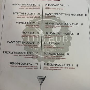 The Hub Eats & Drinks - Cocktail menu - Sports Bars Near Me - Fresno, California