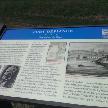 Fort Defiance - One of the many history signs. Very informative. - Museums Near Me - Clarksville, Tennessee Fort Defiance - One of the many history signs. Very informative. - Museums Near Me - Clarksville, Tennessee