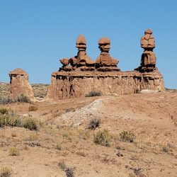Goblin Valley State Park - Close up of the Three Sisters.