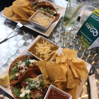 The Wheelhouse - Lime shrimp tacos, bean dip & salsa & chips - Thai Near Me - Springfield, Missouri