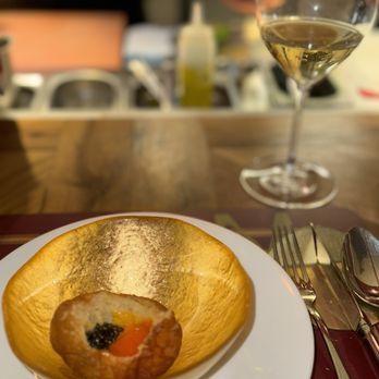 Casa Marcelo - Buñuelo con caviar y huevo Galicia. - Asian Fusion Near Me - Santiago de Compostela, C Casa Marcelo - Buñuelo con caviar y huevo Galicia. - Asian Fusion Near Me - Santiago de Compostela, C