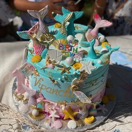 Mermaid themed cake Mermaid themed cake