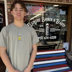 Elsinore Barber & Beauty Shop - Front view of cut.
