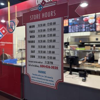 Domino's Pizza - Business hours~ (November 2024) - Pizza Near Me - Vancouver, British Columbia Domino's Pizza - Business hours~ (November 2024) - Pizza Near Me - Vancouver, British Columbia