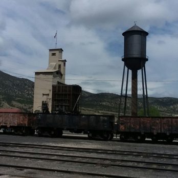 Nevada Northern Railway Museum - Water tower with insulated Stanhope so water doesn't freeze in winter. Dialing tower next to it. - Museums Near Me - Ely, Nevada