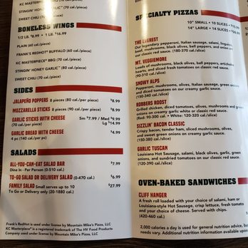 Mountain Mike's Pizza - Menu - Pizza Near Me - Reno, Nevada Mountain Mike's Pizza - Menu - Pizza Near Me - Reno, Nevada