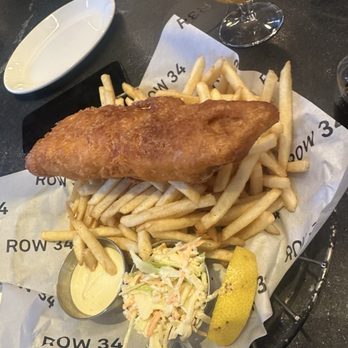 Row 34 - Seaport - Beer Battered Fish & Chips - New American Near Me - Boston, Massachusetts Row 34 - Seaport - Beer Battered Fish & Chips - New American Near Me - Boston, Massachusetts