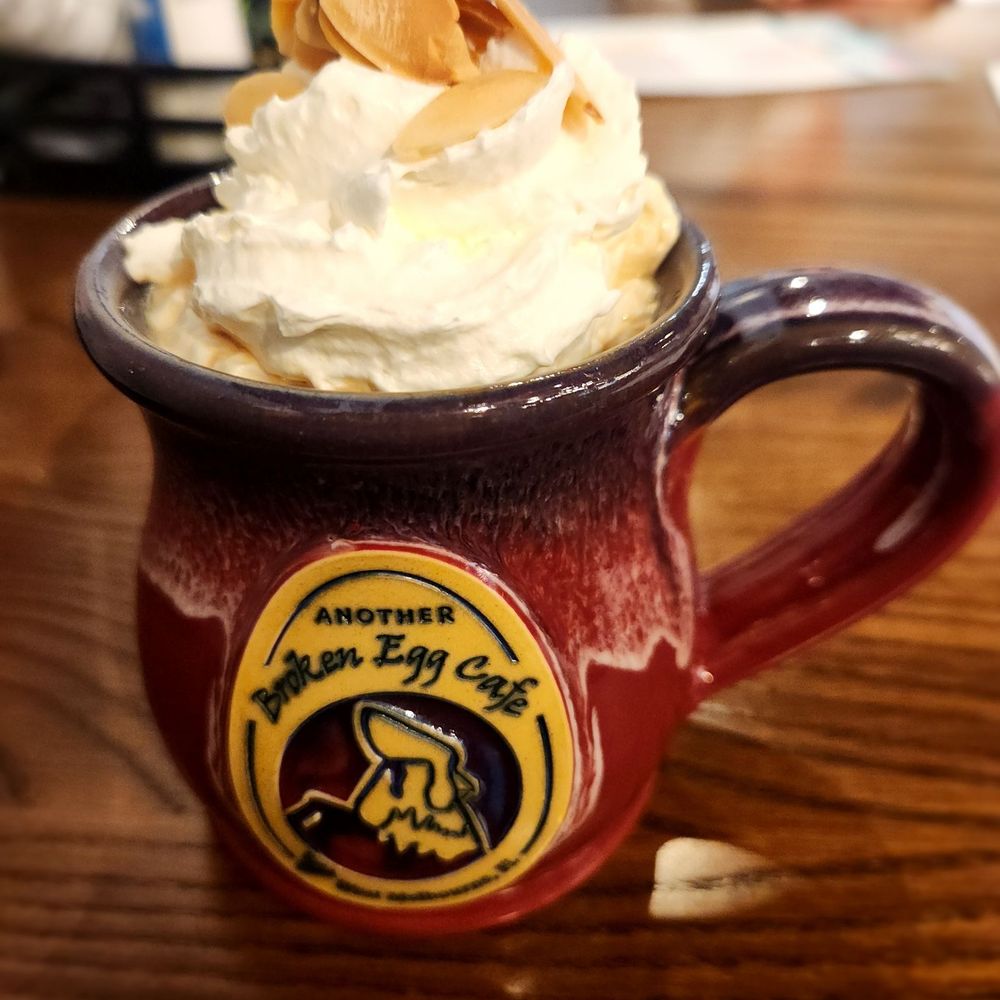 Another Broken Egg Cafe - Irish coffee with almonds and whipped cream - Breakfast & Brunch Near Me - West Melbourne, Florida Another Broken Egg Cafe - Irish coffee with almonds and whipped cream - Breakfast & Brunch Near Me - West Melbourne, Florida