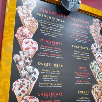 Cold Stone Creamery - Signature creations menu - Ice Cream & Frozen Yogurt Near Me - Edmond, Oklahoma