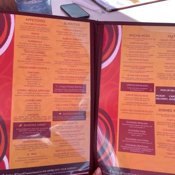 Tacos El Tapatio - Menu - Mexican Near Me - Salida, Colorado Tacos El Tapatio - Menu - Mexican Near Me - Salida, Colorado