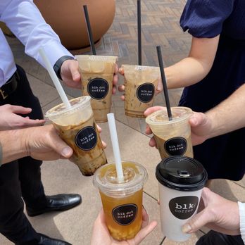 Blk Dot Coffee - Iced Mango Delight Green Tea 10/10 Iced Dulce VTM Latte 10/10 - Coffee & Tea Near Me - Irvine, California