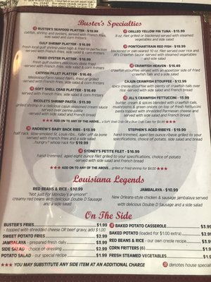 Menu photo 7 Buster's Place Covington, LA