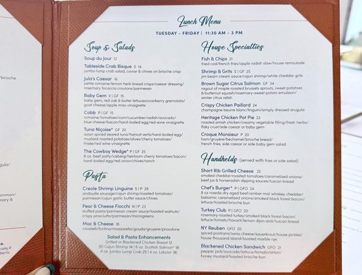 Menu photo 8 Jula’s on the Potomac Alexandria, VA Menu photo 8 Jula’s on the Potomac Alexandria, VA