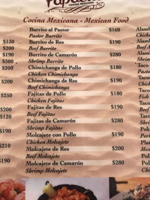 Menu photo 4 Papacito Cocina Puerto Aventuras, ROO