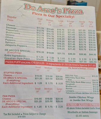 Menu photo 2 De Arcos Pizza Chicago, IL