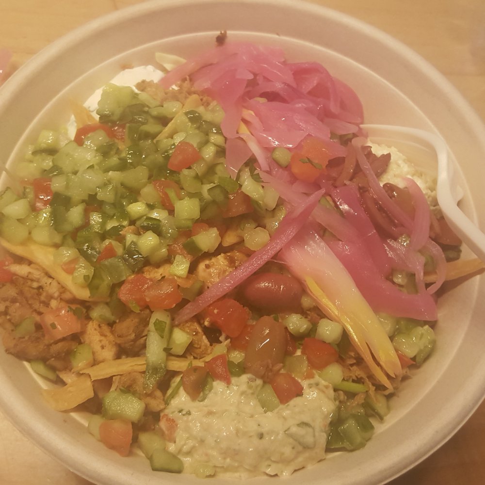 CAVA - My salad bowl- greens and grains, braised lamb and chicken, sauces and various toppings - Mediterranean Near Me - Fairfax, Virginia CAVA - My salad bowl- greens and grains, braised lamb and chicken, sauces and various toppings - Mediterranean Near Me - Fairfax, Virginia