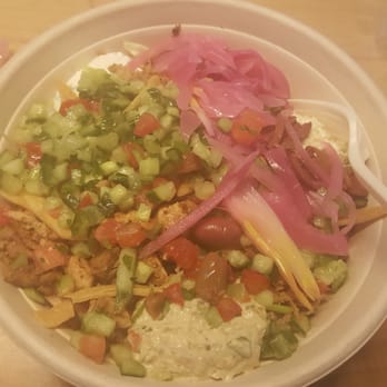 CAVA - My salad bowl- greens and grains, braised lamb and chicken, sauces and various toppings - Mediterranean Near Me - Fairfax, Virginia CAVA - My salad bowl- greens and grains, braised lamb and chicken, sauces and various toppings - Mediterranean Near Me - Fairfax, Virginia
