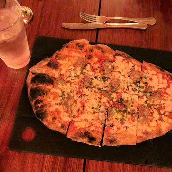 Serious Pie Downtown - sweet fennel sausage, roasted peppers, provolone: $18 - Pizza Near Me - Seattle, Washington Serious Pie Downtown - sweet fennel sausage, roasted peppers, provolone: $18 - Pizza Near Me - Seattle, Washington