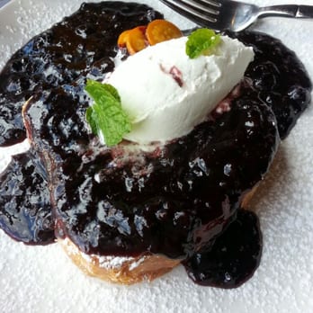 Nicks On Broadway - Vanilla-battered brioche French toast with blueberry kumquat compote... yummy! - New American Near Me - Providence, Rhode Island Nicks On Broadway - Vanilla-battered brioche French toast with blueberry kumquat compote... yummy! - New American Near Me - Providence, Rhode Island