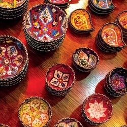 LoLo Rugs and Gifts - Hand painted mosaic ceramic bowls from Turkey.