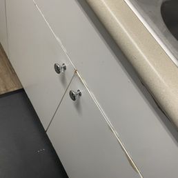 Damaged cabinet doors Damaged cabinet doors