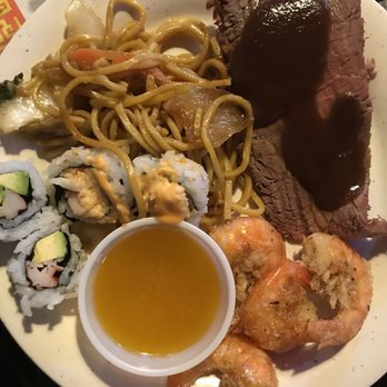 Joy Wok Super Buffet - Round two...everything was delicious and the sushi tasted fresh, the shells on the shrimp were difficult to peel. - Chinese Near Me - Kansas City, Missouri